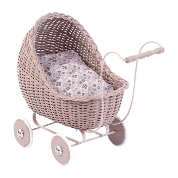 Smallstuff Rieten Poppenwagen Powder