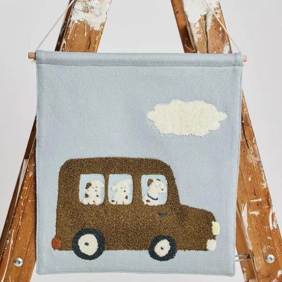 Smallstuff Wanddecoratie - Dogs Driving - 37x33 cm