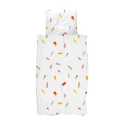 Snurk Dekbedovertrek - Popsicles - 140x200/220 cm - Wit