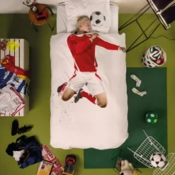 Snurk Soccer Champ Dekbedovertrek Red 140 x 200/220 cm