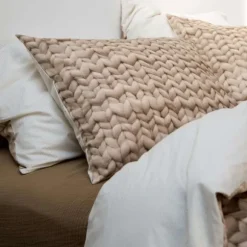 Snurk Twirre Flanel Dekbedovertrek - 140 x 200/220 cm - Sand Beige