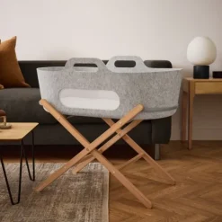 Snuz SnüzBaskit Moses Basket + Stand Set - Dove/Light Grey/Grey