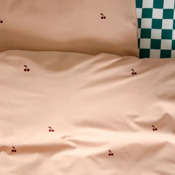 Studio Ditte Red Cherries Dekbedovertrek Nude 140 x 200 cm