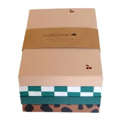 Studio Ditte Red Cherries Dekbedovertrek Nude 140 x 200 cm