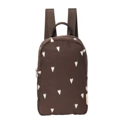 Studio Noos Mini Rugzak - Puffy - Brown Hearts
