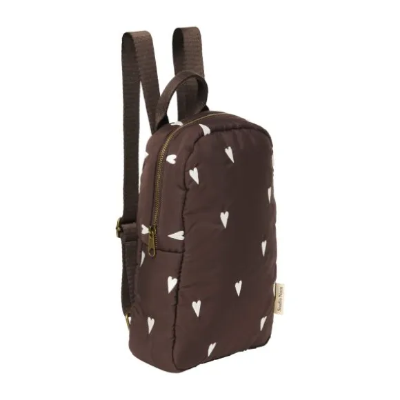 Studio Noos Mini Rugzak - Puffy - Brown Hearts