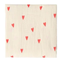 Studio Noos Swaddle - Natural Hearts - 120x120 cm