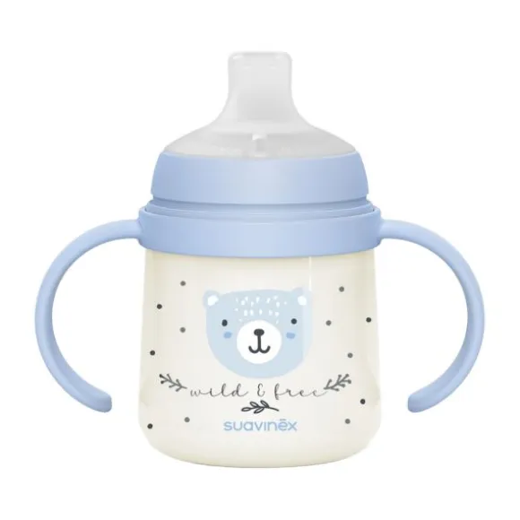 Suavinex Wild & Free Beker Met Handvaten - 150ml - 6Mnd+ - Blauw