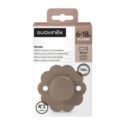 Suavinex Wonder SX Pro Fopspeen Symmetrisch - 6-18Mnd - Raw Umber