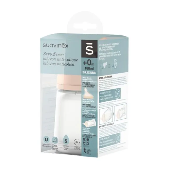 Suavinex Zero Zero Anti-Koliek Fles - Slow Flow - 180ml - Fair