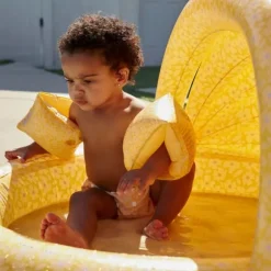 Swim Essentials Kinderzwembadje - Florish Yellow Canopy - Ø100 cm