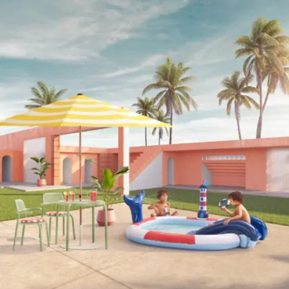 Swim Essentials Whale Adventure Zwembad Red / White