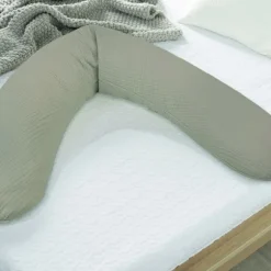 Theraline - Voedingskussen Met Hoes - Muslin - Taupe