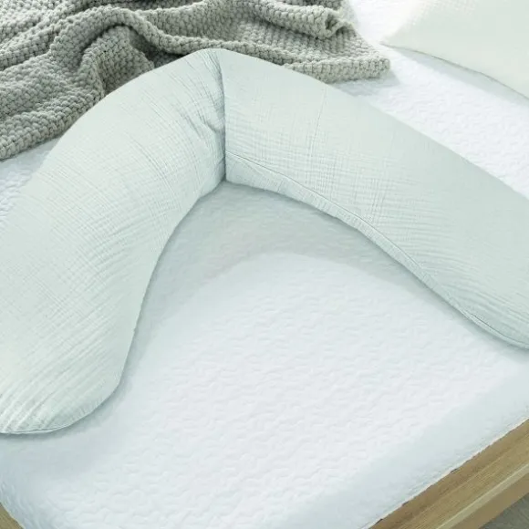 Theraline Hoes Voedingskussen - Muslin - Light Grey