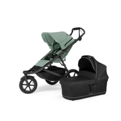 Thule Urban Glide 3 Kinderwagen 3-in-1 - Mist Green | Thule Maple Autostoeltje - Black | Autostoel Adapters