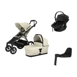 Thule Urban Glide 4 Kinderwagen 2-in-1 - Beige | Thule Maple Autostoeltje | Thule Alfi Isofix Base