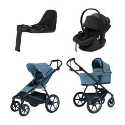 Thule Urban Glide 4 Kinderwagen 2-in-1 - Beige | Thule Maple Autostoeltje | Thule Alfi Isofix Base