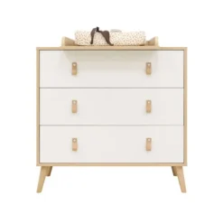 ToiToiKids Jort Commode met Laden - Wit/Naturel
