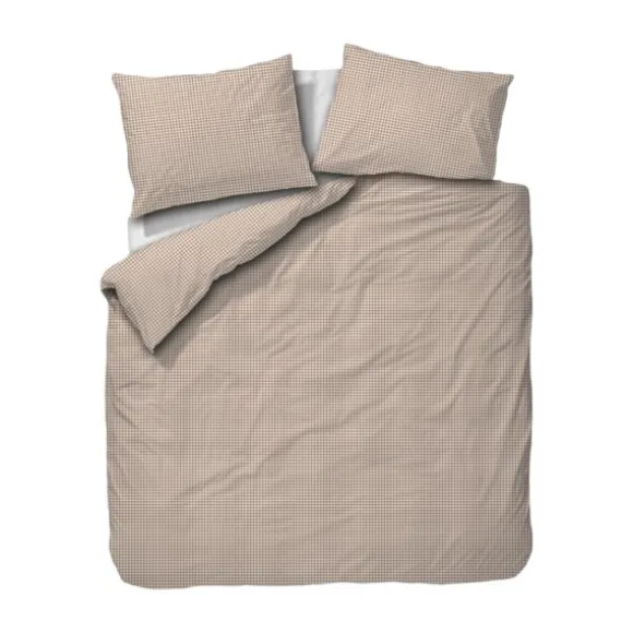 Town & Country Gingham Dekbedovertrek - 140 x 220 cm - Taupe