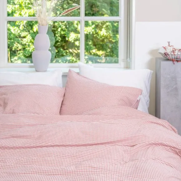 Town & Country Gingham Dekbedovertrek - 140 x 220 cm - Rosewood