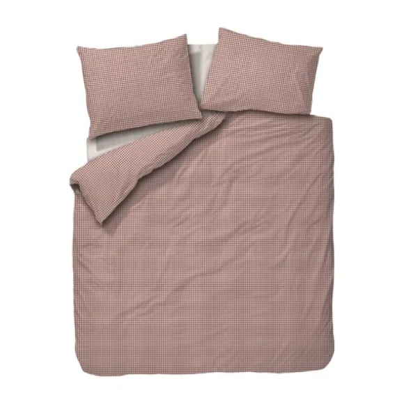 Town & Country Gingham Dekbedovertrek - 140 x 220 cm - Rosewood