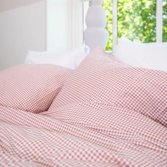 Town & Country Gingham Dekbedovertrek - 140 x 220 cm - Rosewood