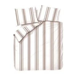 Town & Country Kinsley Dekbedovertrek - 140 x 220 cm - Taupe