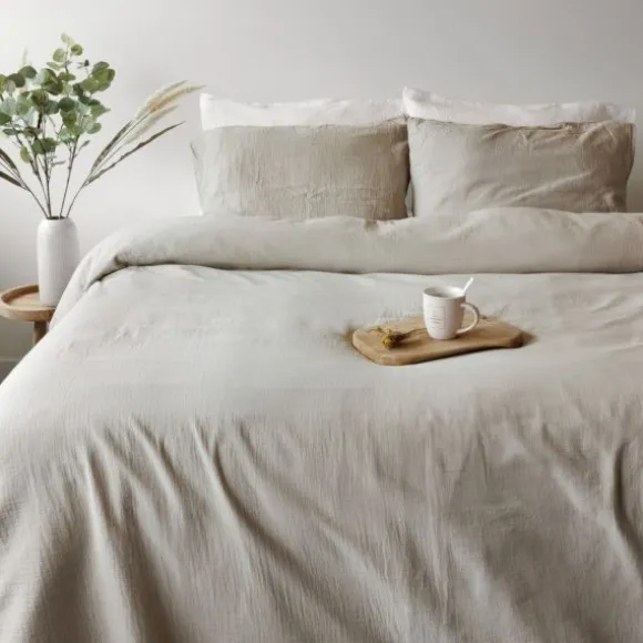 Town & Country Mousseline Dekbedovertrek - 200 x 220 cm - Zand