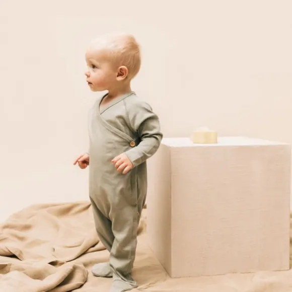 UAUA Kimono Met Voetjes Crema 3-6 Mnd