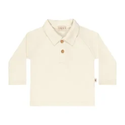 UAUA Polo T-Shirt Lange Mouwen - Newborn - Crema