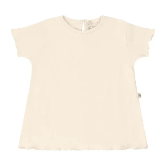 UAUA Ruffled T-Shirt Korte Mouwen - 3-6 Mnd - Crema
