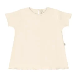 UAUA Ruffled T-Shirt Korte Mouwen - 3-6 Mnd - Crema