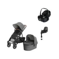 UPPAbaby VISTA V3 Kinderwagen 4-in-1 - Theo | Joolz X Maxi-Cosi Pebble 360 Pro 2 Autostoeltje | Maxi-Cosi FamilyFix 360 Pro