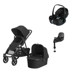 UPPAbaby VISTA V3 Kinderwagen 4-in-1 - Theo | Joolz X Maxi-Cosi Pebble 360 Pro 2 Autostoeltje | Maxi-Cosi FamilyFix 360 Pro