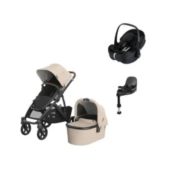 UPPAbaby VISTA V3 Kinderwagen 4-in-1 - Theo | Joolz X Maxi-Cosi Pebble 360 Pro 2 Autostoeltje | Maxi-Cosi FamilyFix 360 Pro