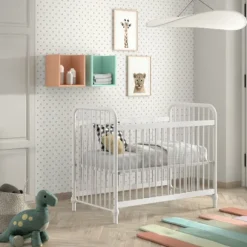 Vipack Bronxx Babybed - 60 x 120 cm - Mat Wit