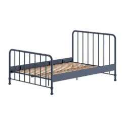 Vipack Bronxx Bed - 140 x 200 cm - Mat Blue Denim