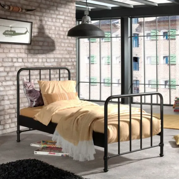 Vipack Bronxx Bed Metaal Denim 90 x 200 cm