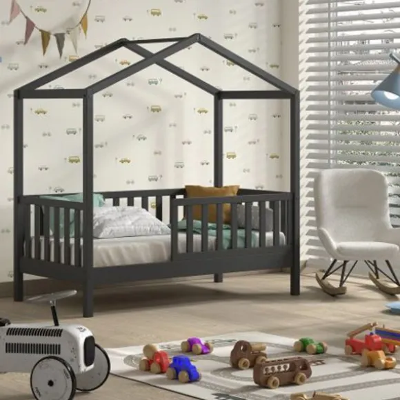 Vipack Dallas Juniorbed – 70 x 140 cm – Antraciet