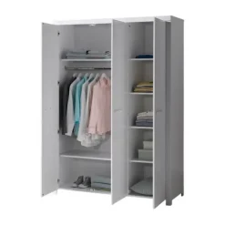 Vipack Erik Kledingkast Wit 3-Deurs