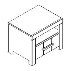 Vipack Erik Nachtkastje Wit