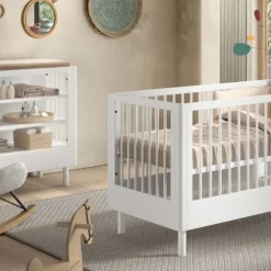 Vipack Forrest Babybed Met Ombouw - 70 x 140 cm - Beuk Wit