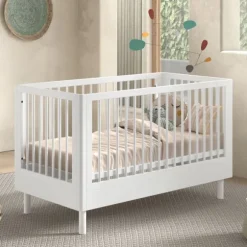 Vipack Forrest Babybed Met Ombouw - 70 x 140 cm - Beuk Wit