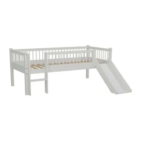 Vipack Forrest Semi - Halfhoogslaper Met Glijbaan 90x200 cm – Beuk Wit