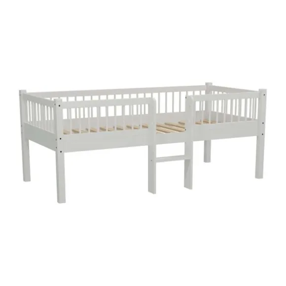 Vipack Forrest Semi - Halfhoogslaper Met Ladder 90x200 cm – Beuk Wit