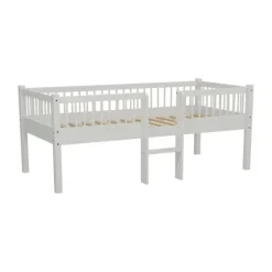 Vipack Forrest Semi - Halfhoogslaper Met Ladder 90x200 cm – Beuk Wit