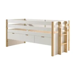 Vipack Margit Kajuitbed Met Lades White 90 x 200 cm