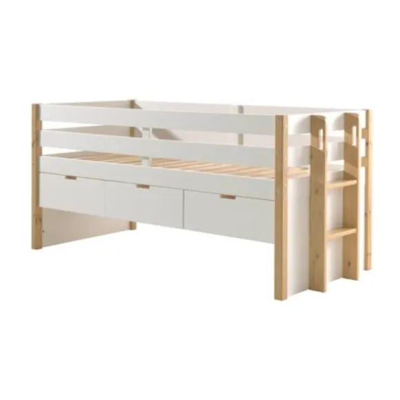 Vipack Margit Kajuitbed Met Lades White 90 x 200 cm