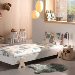 Vipack Modulo Bed 90 x 200 Cm Smiley Grijs