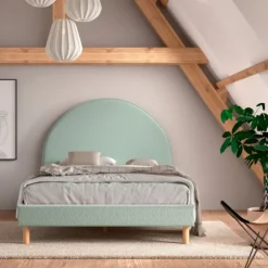 Vipack Moon Bed - 140 x 200 cm - Boucle Roze